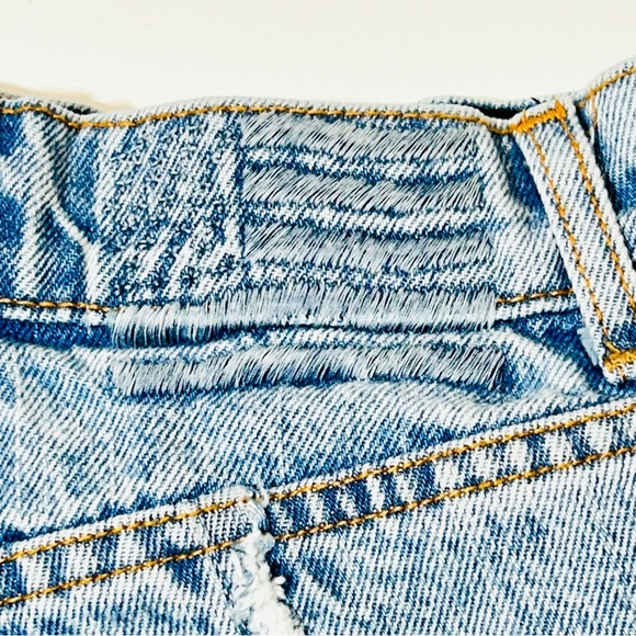 Revice Jean shorts High Rise Mom shorts distressed 100% cotton women size 26 - Picture 9 of 9